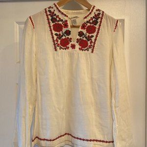 Lucky Brand - Embroidered Long Sleeve Top - Size Medium
